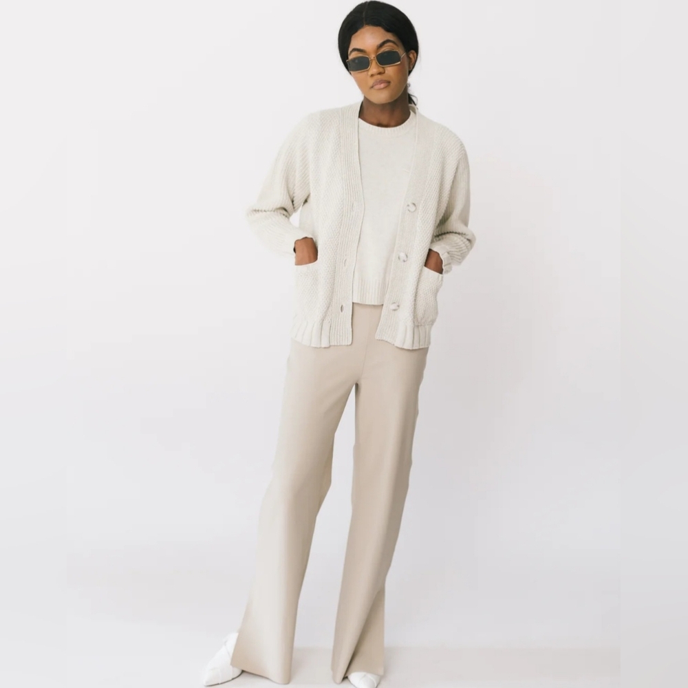Epoque Evolution Minimalist Trouser Wide-Leg Stretch In Silver Size 6